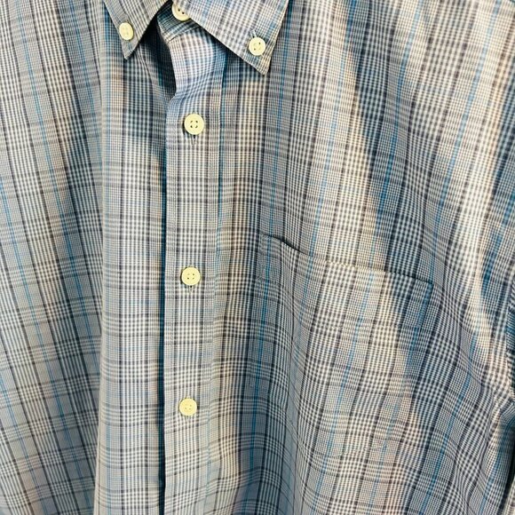 Eddie Bauer Button Down Bundle Mens Size Small Blue Plaid Long Sleeve Shirt Work - Picture 3 of 16